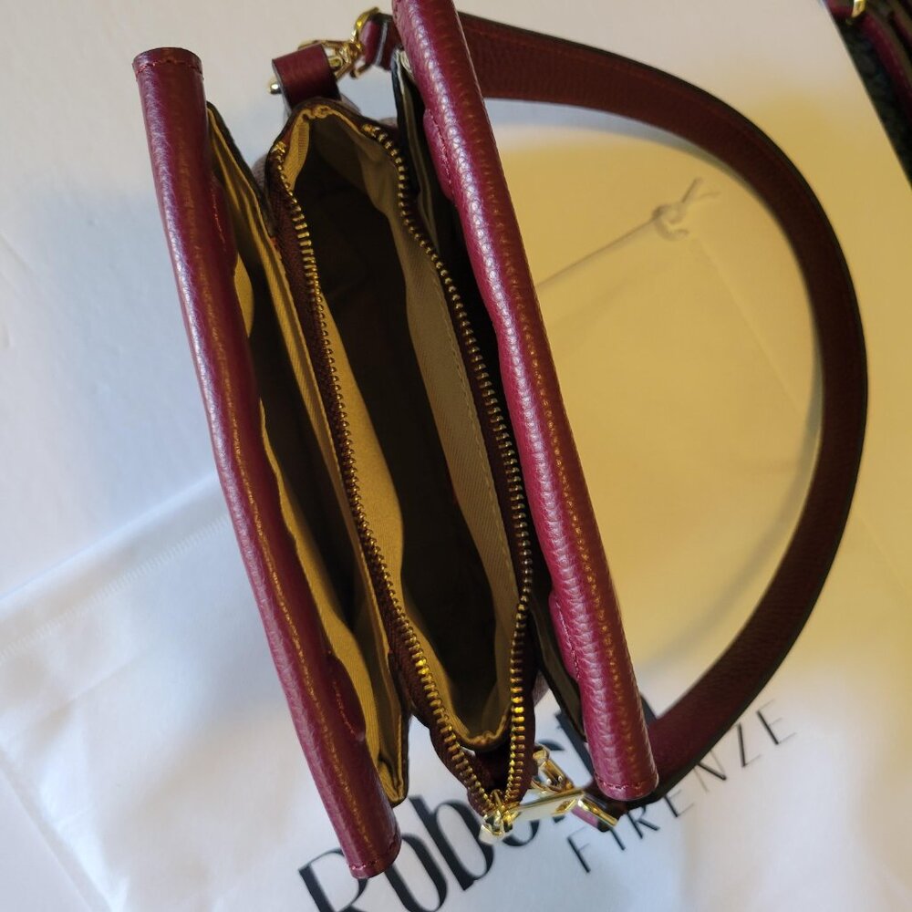 NWT [Roberta Firenze] Handmade in Italy Leather Vale Bag - Picture 9 of 15